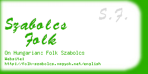 szabolcs folk business card